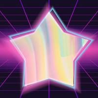 80s achtergrond vector. verschillend kleuren hologram. glitch glanzend uitnodiging. illustratie vector