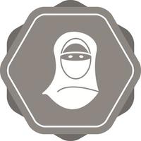 mooi Dames met Niqab glyph vector icoon