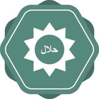 mooi halal label glyph vector icoon