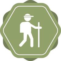 mooi wandelen glyph vector icoon