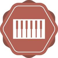 mooi piano sleutels glyph vector icoon