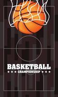 basketbal en sport kampioenschap poster vector