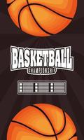 basketbal en sport kampioenschap poster vector