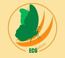 vlinder eco symbool vector illustratie voor ontwerp