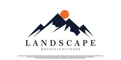 landschap visie berg logo ontwerp voor advanture premie vector