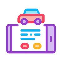 auto controle telefoon app icoon vector schets illustratie