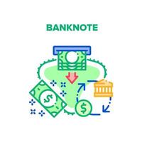 bankbiljet geld vector concept kleur illustratie