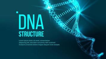 dna structuur vector. evolutie symbool. chemie omslag. microscopisch element. illustratie vector