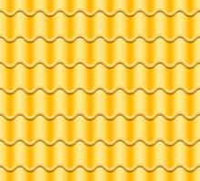 geel gegolfd tegel vector. naadloos patroon. klassiek keramisch tegels omslag. fragment van dak illustratie. vector