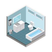 Badkamer isometrische gratis vector