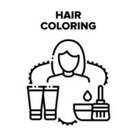 haar- kleur vector zwart illustraties