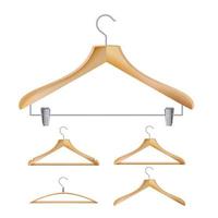 houten kleren hangers vector
