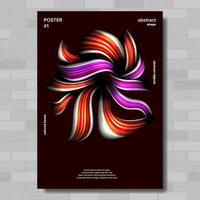 creatief poster vector. acryl textuur. modieus presentatie. illustratie vector