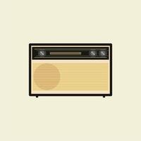 retro klassiek radio vlak ontwerp vector illustratie. oud radio tuner. vector illustratie van wijnoogst radio ontvanger, vlak stijl. retro radio