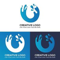 u brief logo - water bedrijf logo, u brief logo, u water bedrijf logo vector