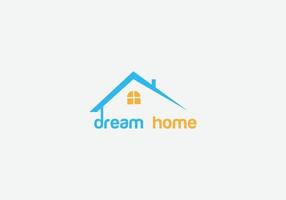 droom huis abstract huis echt landgoed embleem vector logo ontwerp