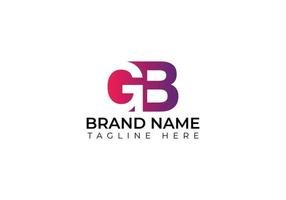 abstract g b brief modern branding logo ontwerp vector