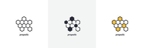 propolis icoon. lijn, solide en gevulde schets kleurrijk versie, schets en gevulde vector teken. idee symbool, logo illustratie. vector grafiek