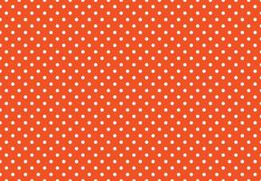 oranje en wit polka punt patroon voor kleding stof, textiel, plakboek, speelgoed, meubilair en keramiek afdrukken. polka stippen abstract achtergrond. klein wit cirkels met oranje achtergrond. vector