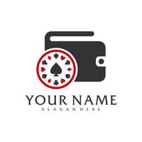 portemonnees poker logo vector sjabloon, creatief poker logo ontwerp concepten