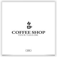 coffeeshop logo premium elegante sjabloon vector eps 10