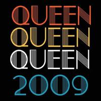 koningin zijn geboren in 2009 wijnoogst verjaardag sublimatie vector