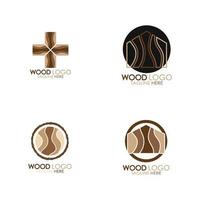 hout logo sjabloon icoon illustratie ontwerp vector, gebruikt voor hout fabrieken, hout plantages, log verwerken, hout meubilair, hout magazijnen met een modern minimalistische concept vector