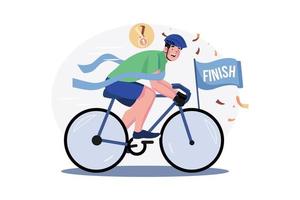 sport atleet fietser illustratie concept Aan wit achtergrond vector