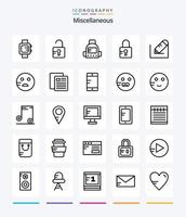 creatief Diversen 25 schets icoon pak zo net zo emoji's. school. onderwijs. tekst. potlood vector