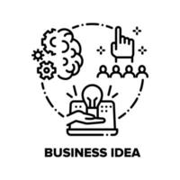 business idee vector concept zwarte illustratie