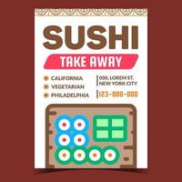 sushi nemen weg creatief Promotie poster vector