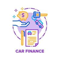 auto financiën vector concept kleur illustratie vlak