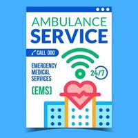 ambulance onderhoud creatief Promotie banier vector