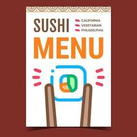 sushi menu creatief promotionele poster vector