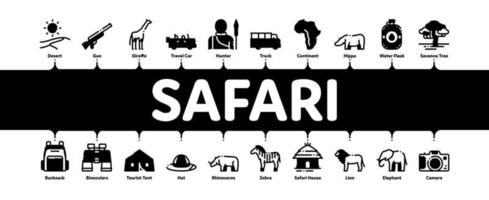 safari reizen minimaal infographic banier vector