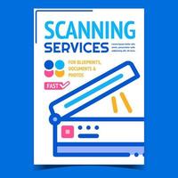 scannen Diensten creatief adverteren poster vector