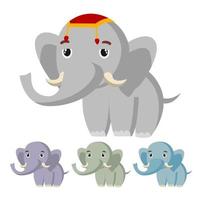 olifant vector. schattig Afrikaanse dier. circus. geïsoleerd tekenfilm illustratie vector