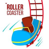 rol kustvaarder vector. snel rijden. mountianen. amusement park. snel snelheid, drijfveer. geïsoleerd vlak tekenfilm illustratie vector