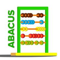 telraam speelgoed- vector. kleurrijk onderwijs icoon. school, wiskunde. geïsoleerd vlak tekenfilm illustratie vector