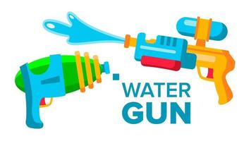 water geweer reeks vector. geïsoleerd vlak tekenfilm illustratie vector