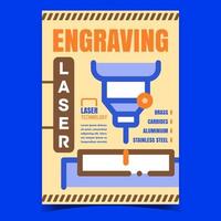 gravure laser creatief adverteren poster vector