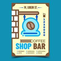 koffie winkel bar creatief reclame banier vector