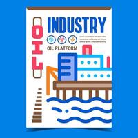industrie olie creatief Promotie poster vector