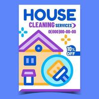 huis schoonmaak onderhoud reclame poster vector