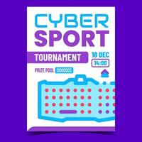cyber sport toernooi Promotie banier vector