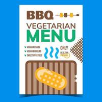 bbq vegetarisch menu reclame banier vector