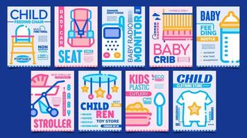 baby accessoires reclame posters reeks vector