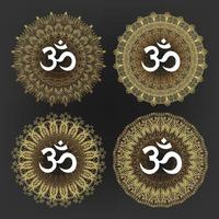 aum symbool van Hindoe godheid god shiva reeks vector