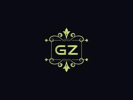 premie gz logo icoon, plein gz luxe minimalistische brief logo icoon vector