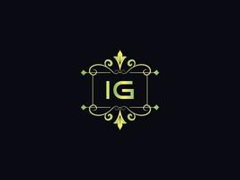 abstract ig logo icoon, minimaal ig luxe logo brief vector